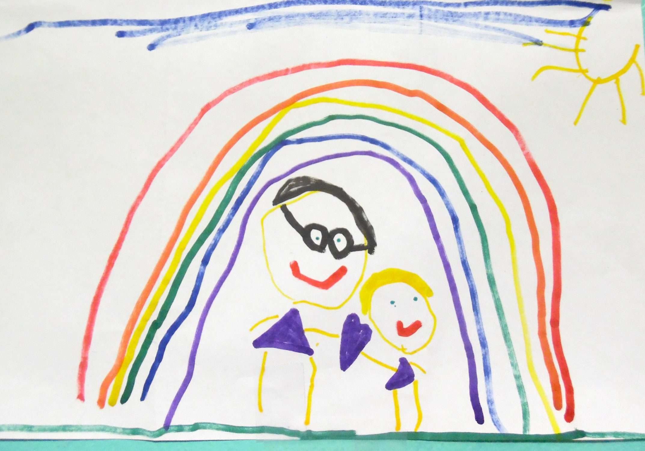 Mary Jo Small rainbow drawing